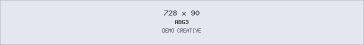 Demo creative for ADG3 Footer banner (728x90)